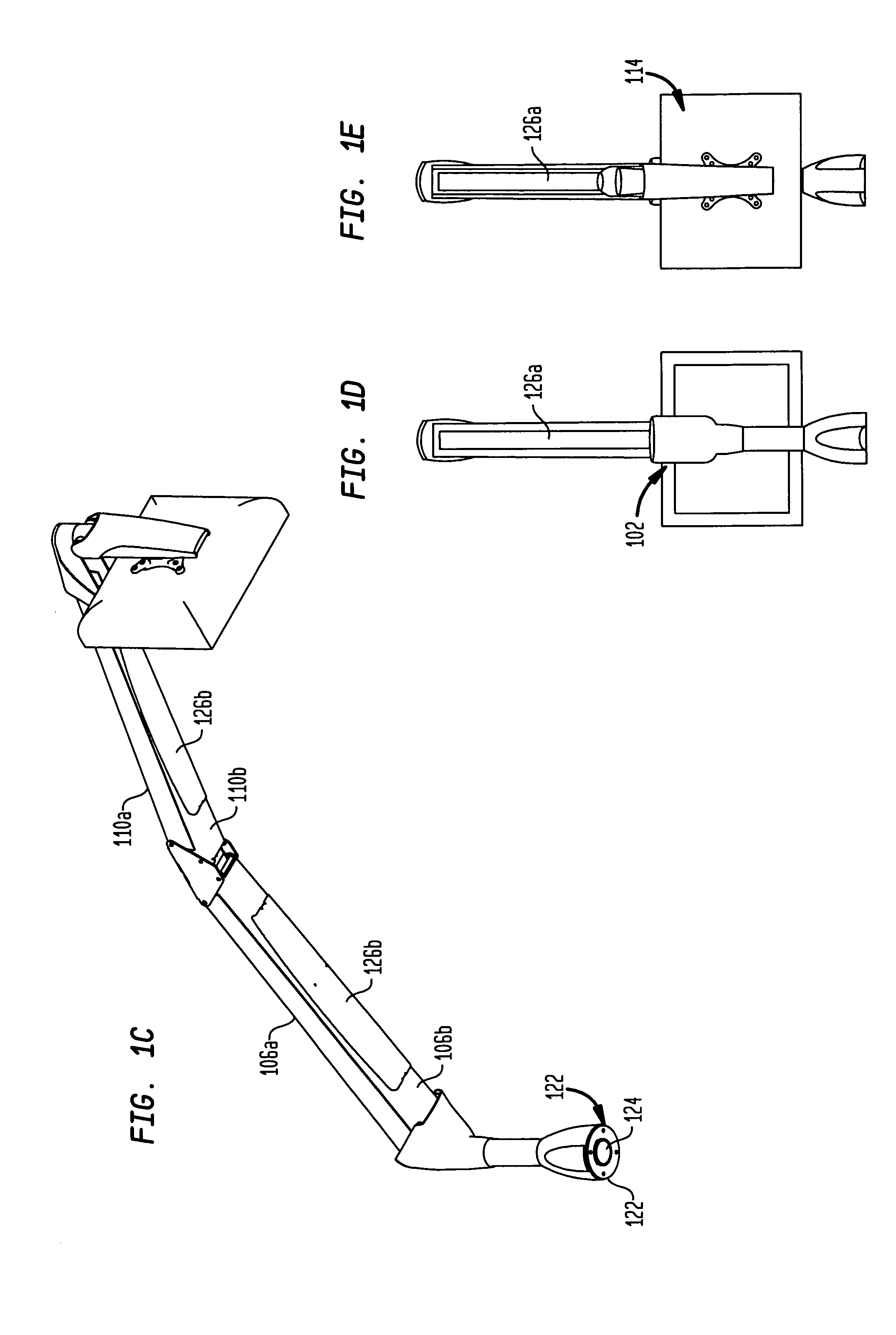 Extension arm with moving clevis and cable management