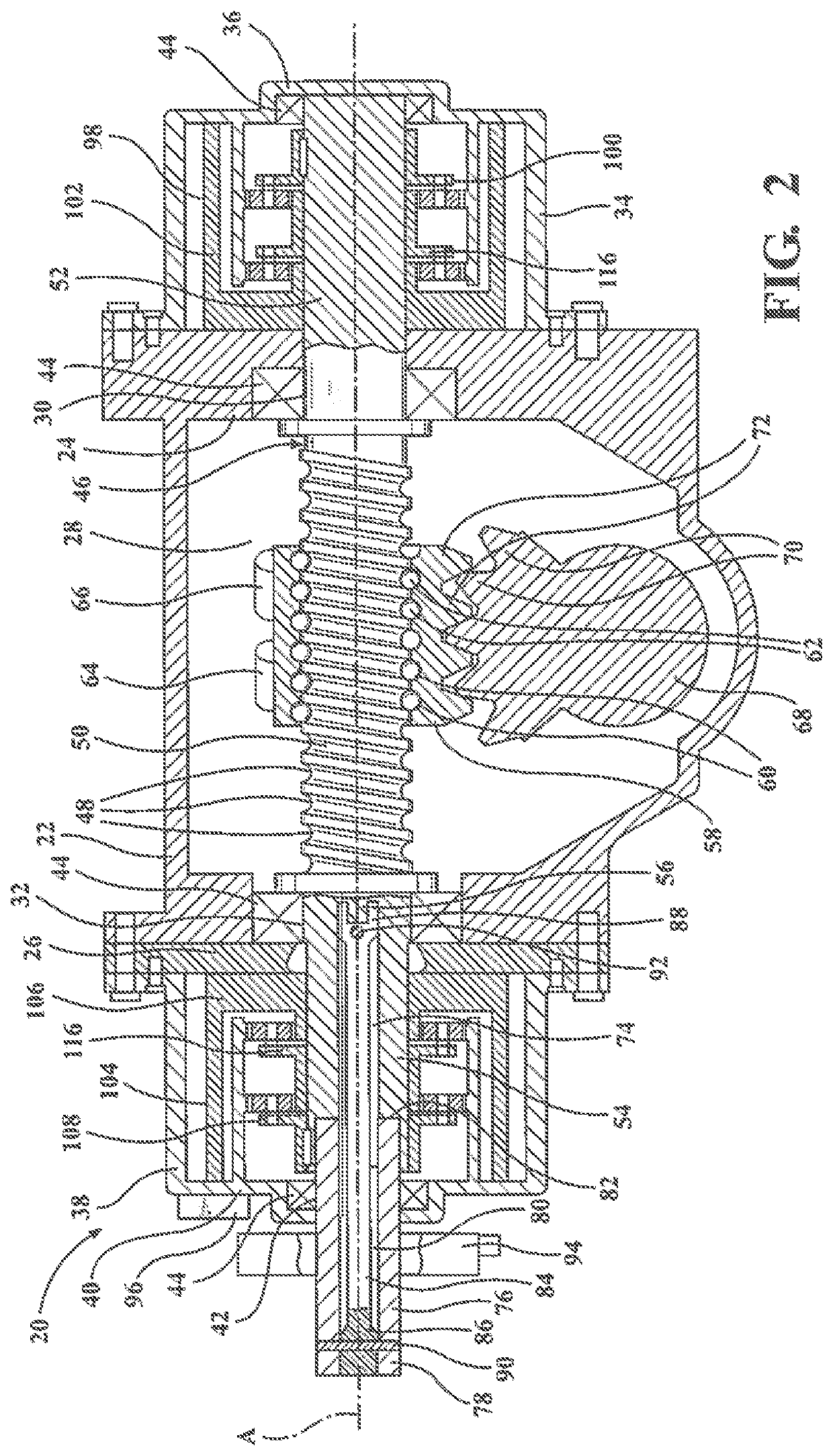 Electrically-powered recirculating-ball steering gear assembly