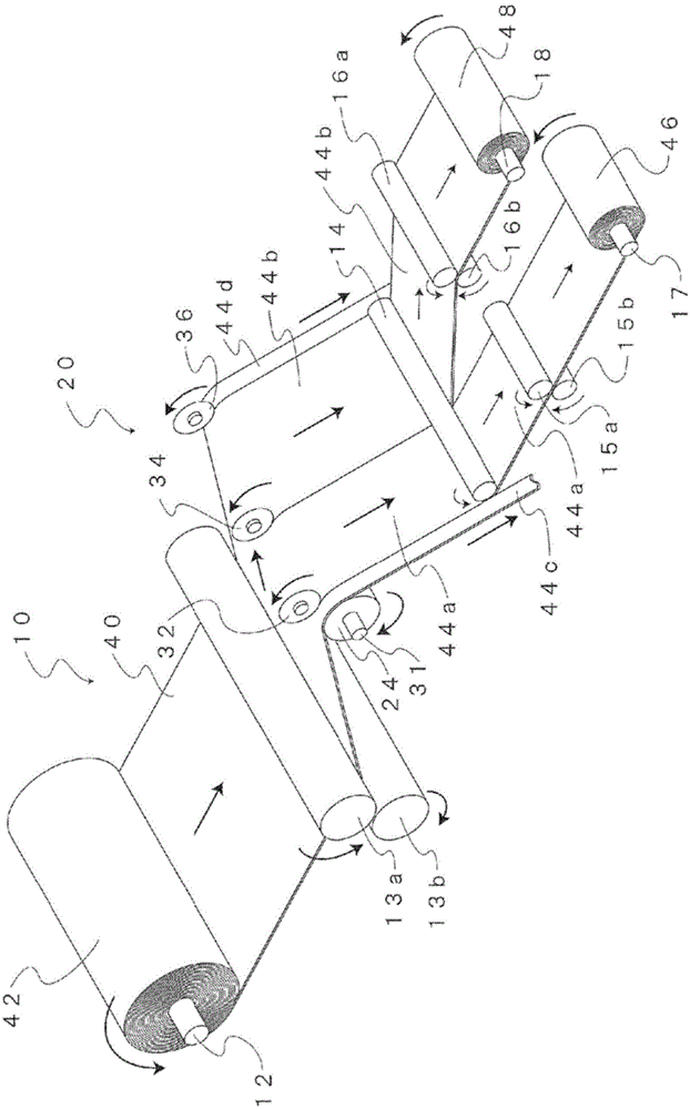 Device for forming optical film layer integrated bands, and method thereof