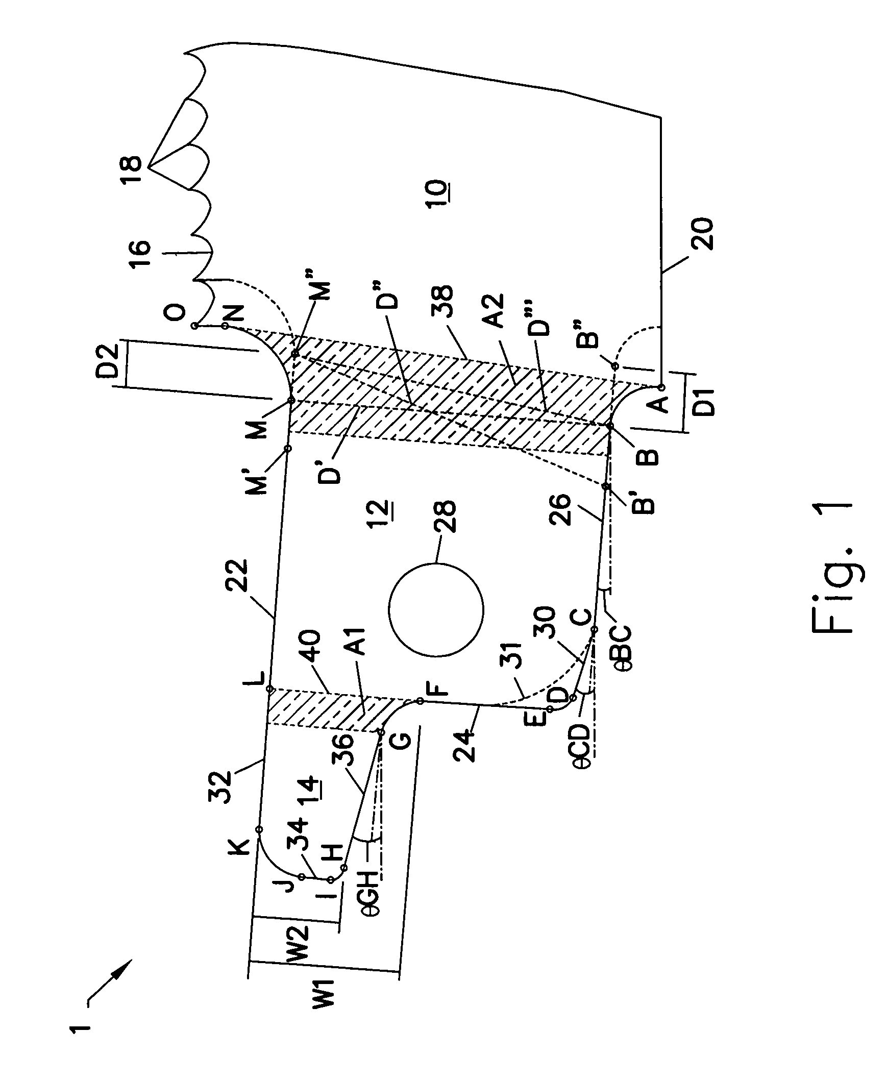 Reciprocating saw blade with tapered tang stem