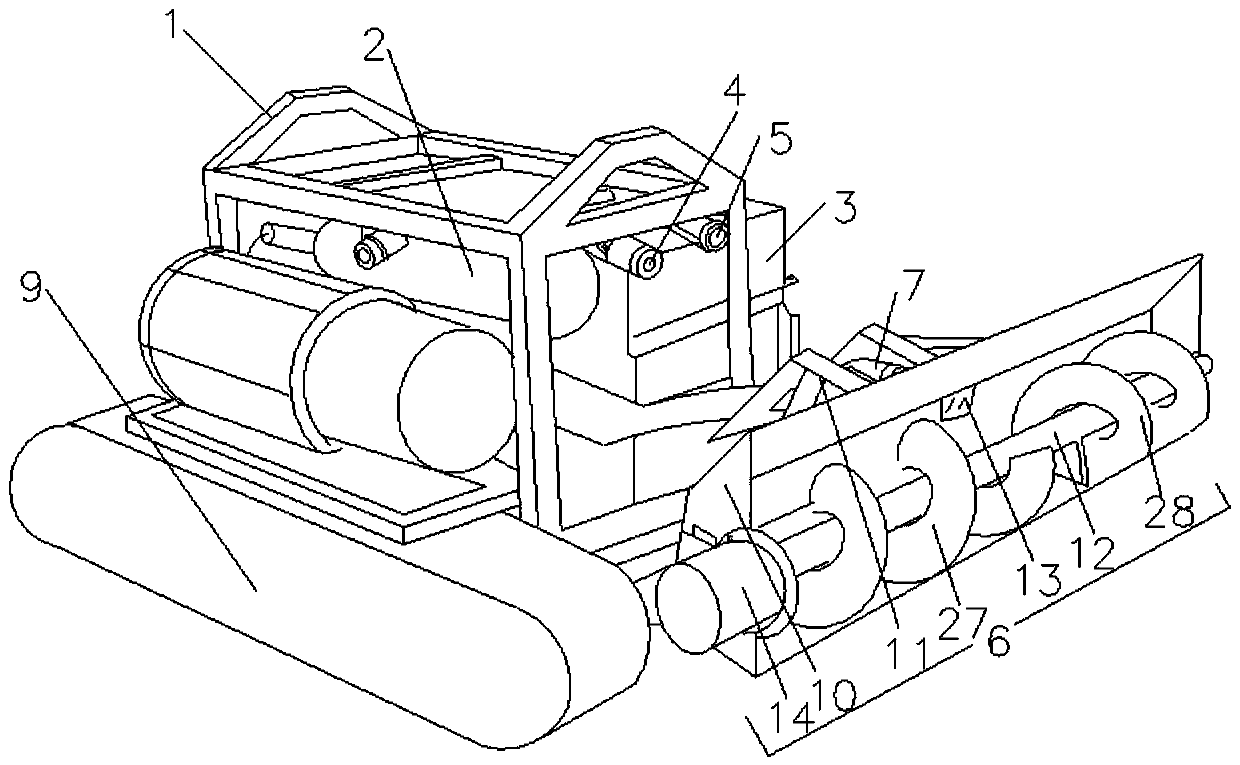 Robot applied to underground sewage pipeline silt removing