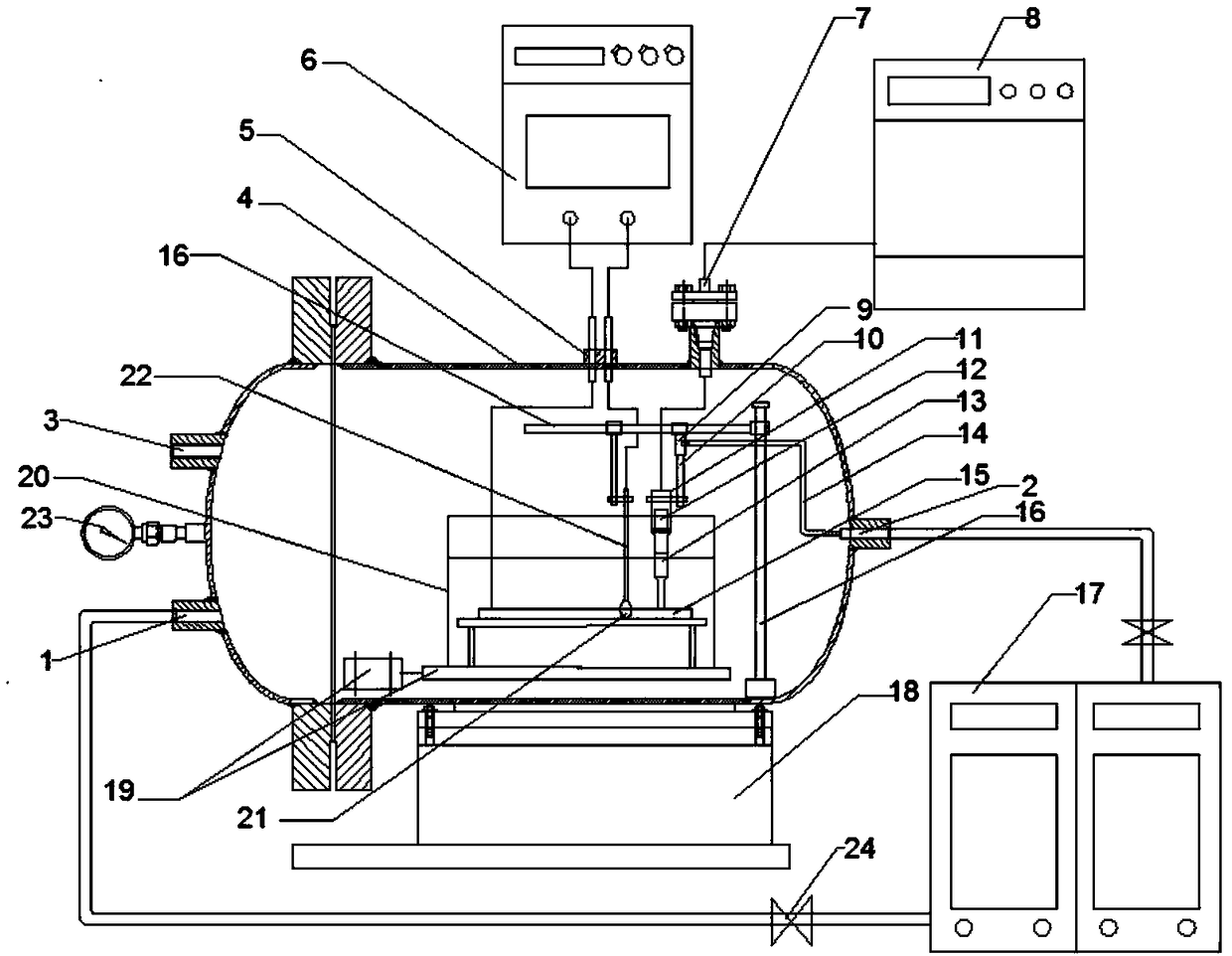 Experimental device of simulating ultrasonic-assisted wet process welding and application method thereof