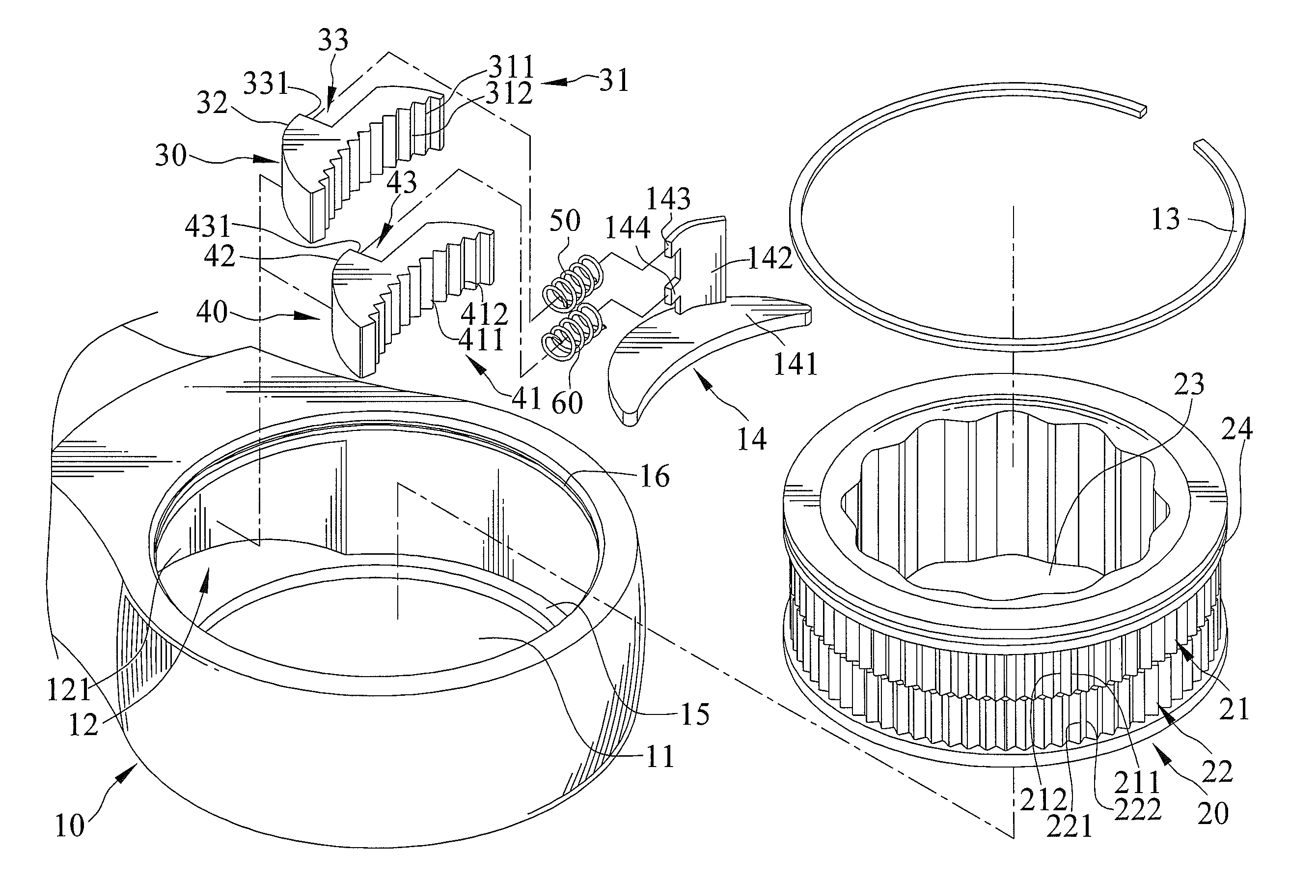 Ratchet wrench capable of being operated through relatively smaller minimum swing angle action