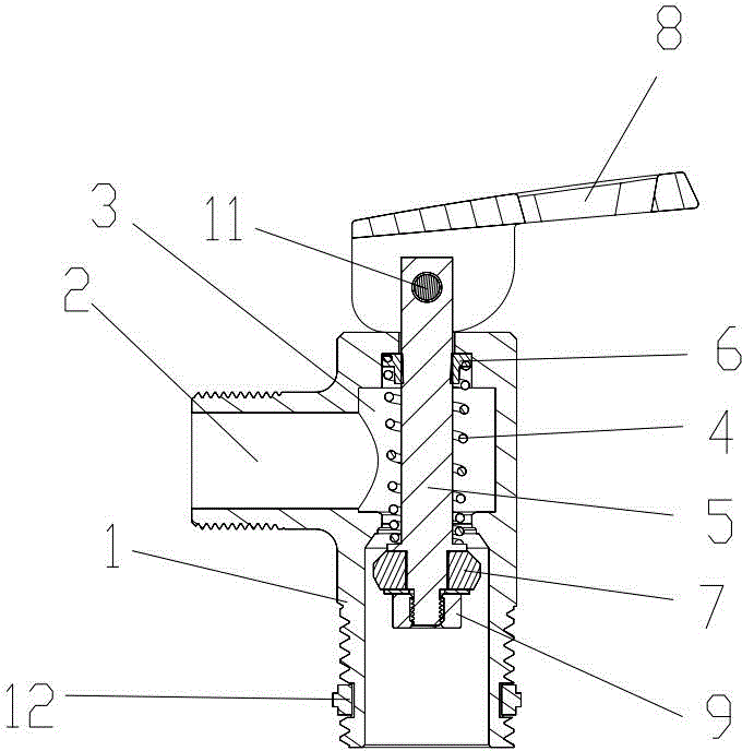 Ceramic-free lifting angle valve device