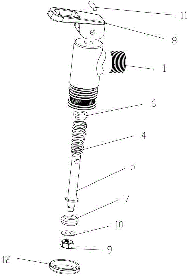 Ceramic-free lifting angle valve device