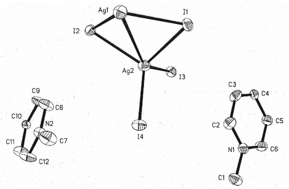 Silver-iodine anion high-polymer helix chain based organic-inorganic hybrid semiconductor material