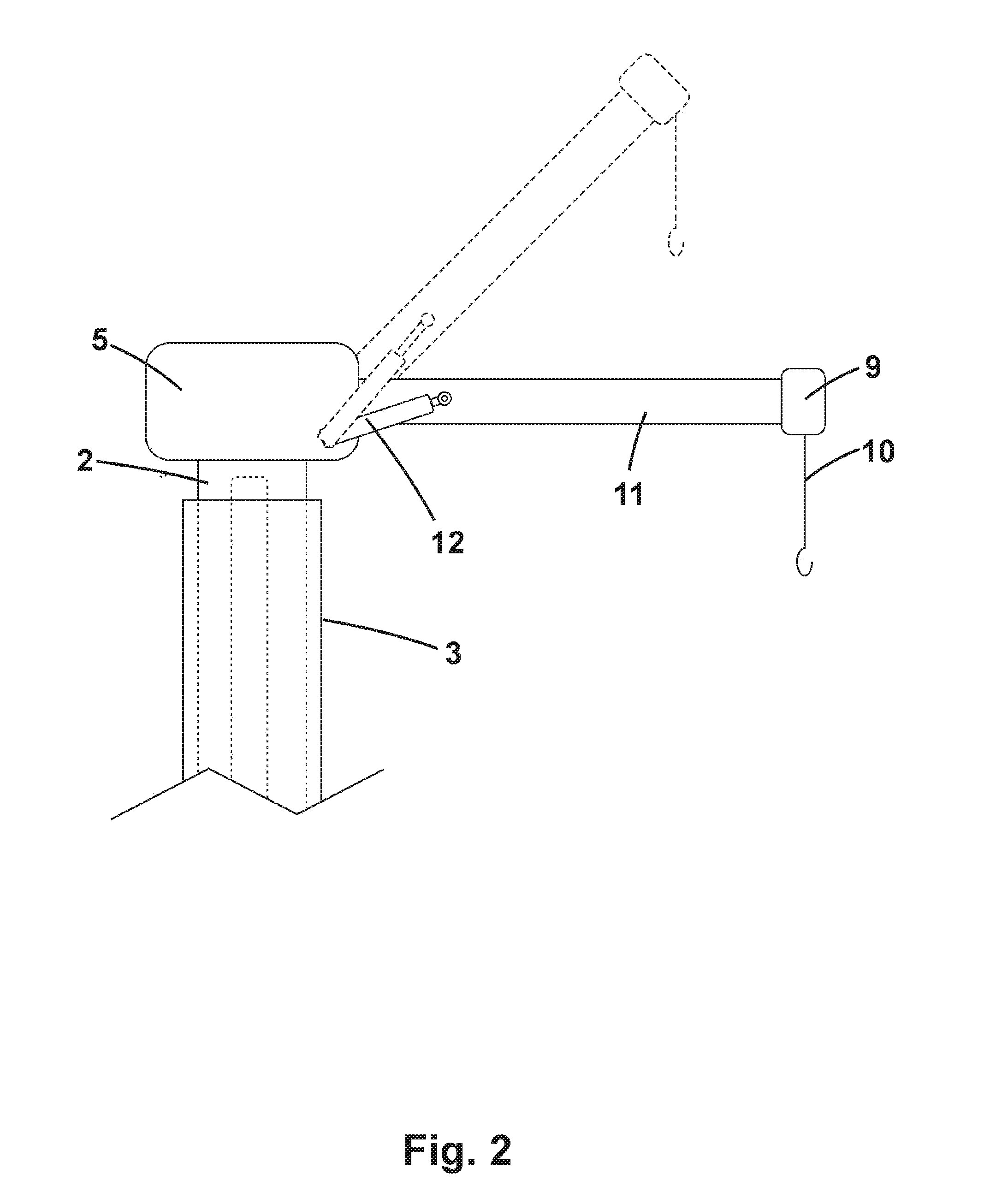 Self-Climbing Telescopic Crane and Method for Mounting Pre-Fabricated Concrete Towers