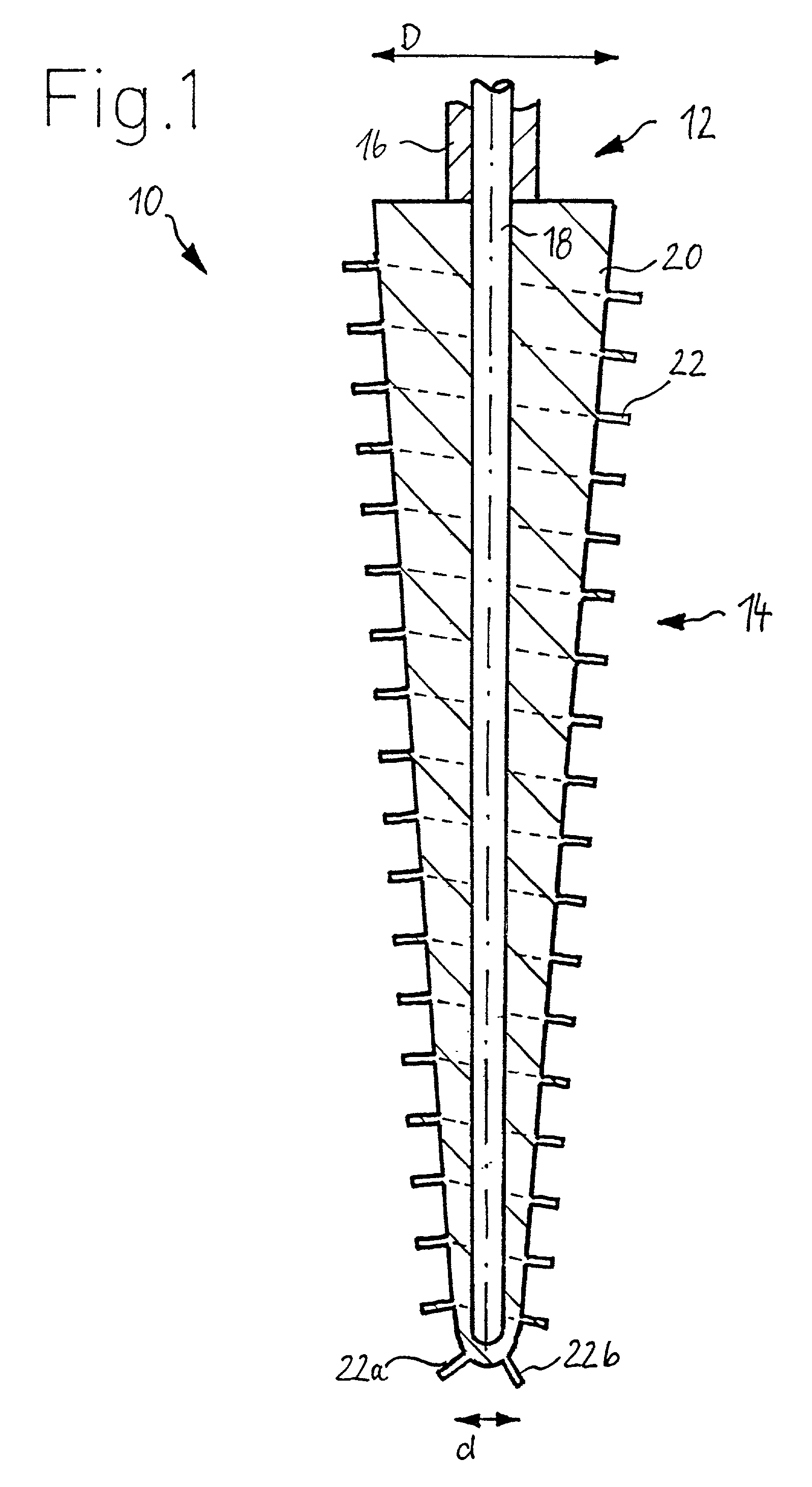 Cleaning instrument for a tooth root canal