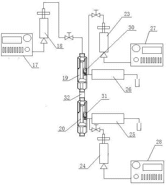 Multilayer separate injection experiment system and method for carrying out indoor experiment thereof