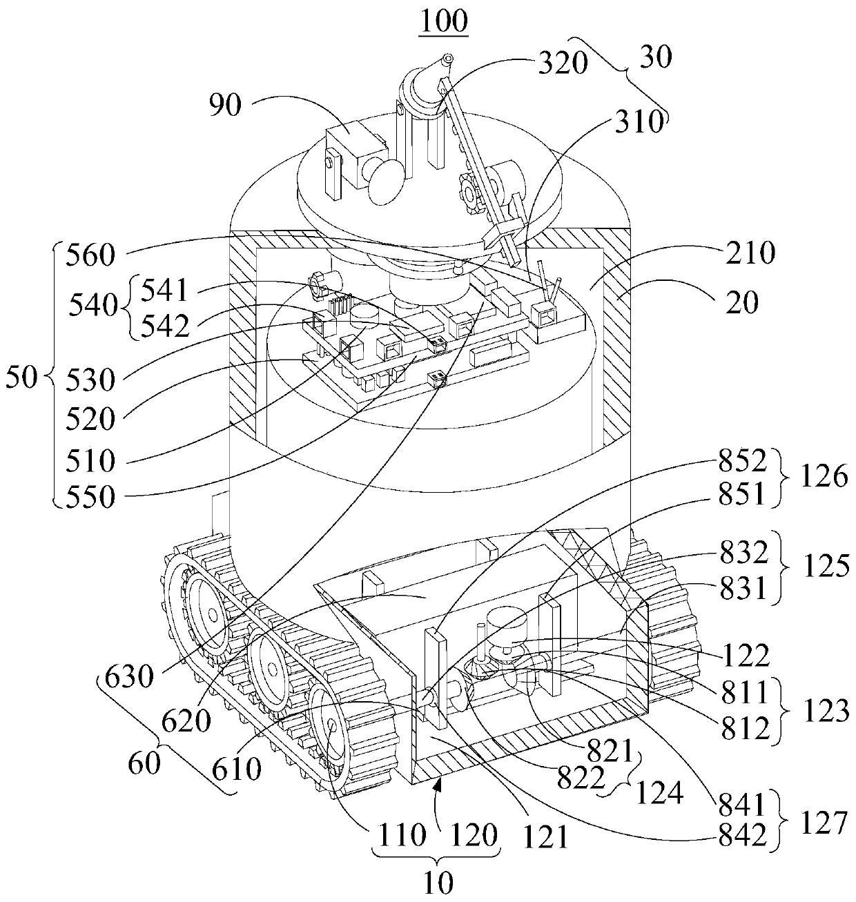 Cable tunnel robot