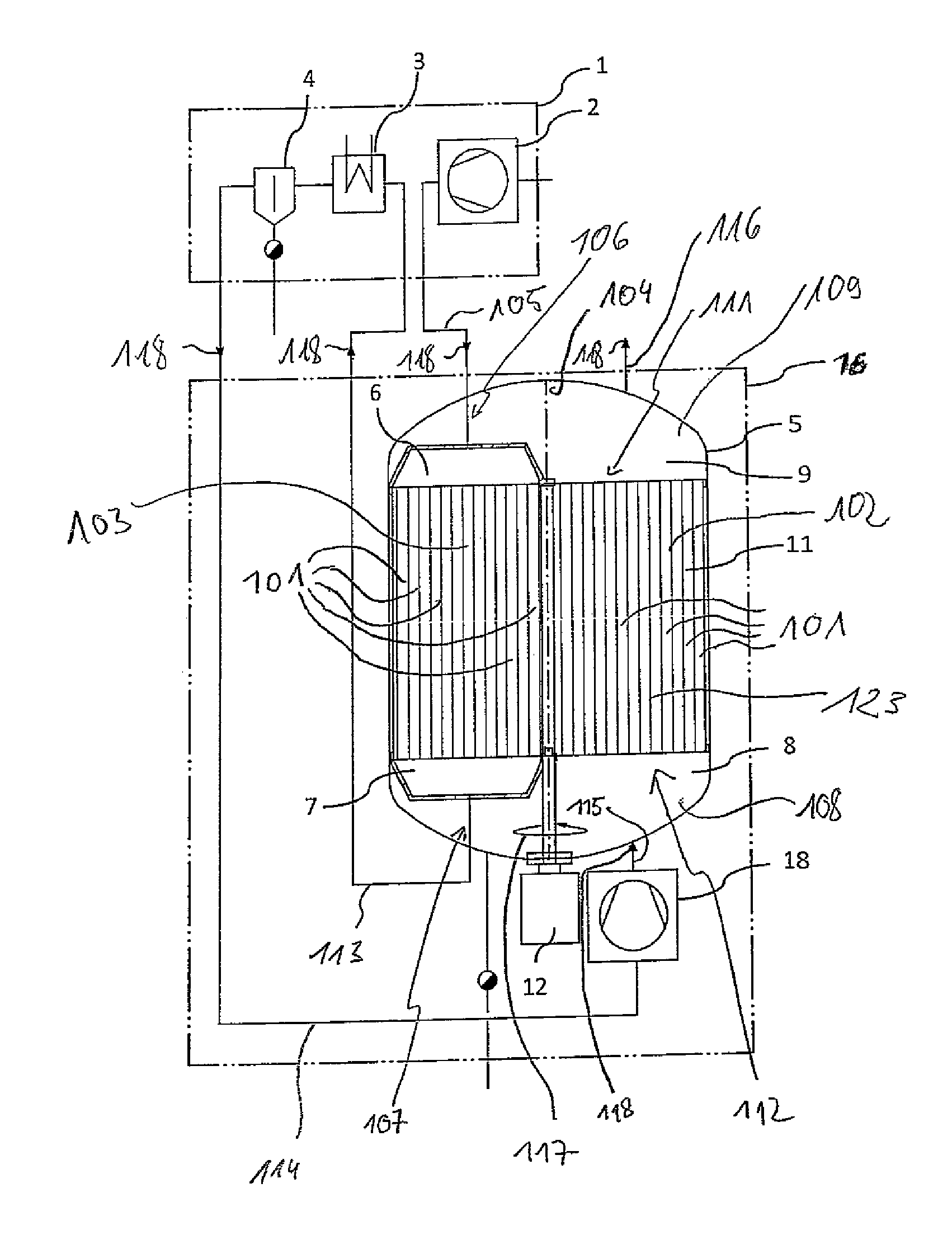 Adsorption drying apparatus and adsorption drying method