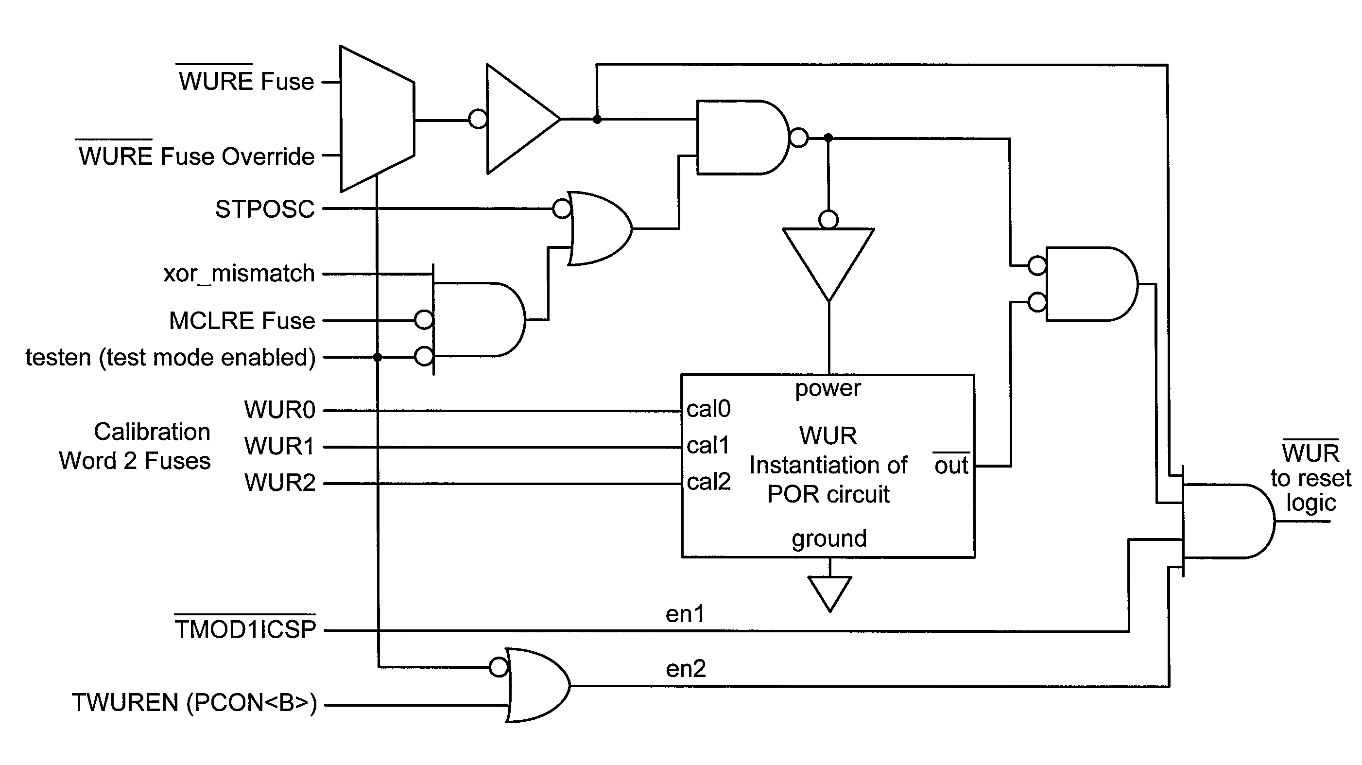 Wake-up reset circuit draws no current when a control signal indicates sleep mode for a digital device