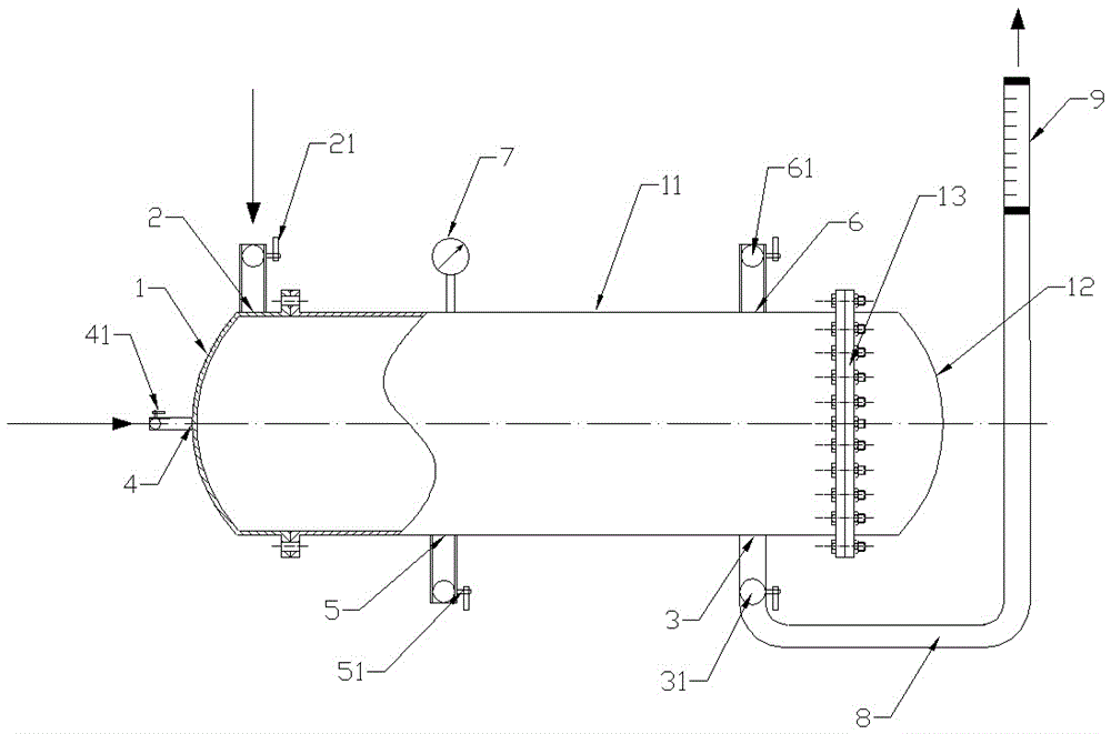 Pneumatic dosing device for mine wastewater and mine wastewater treatment system