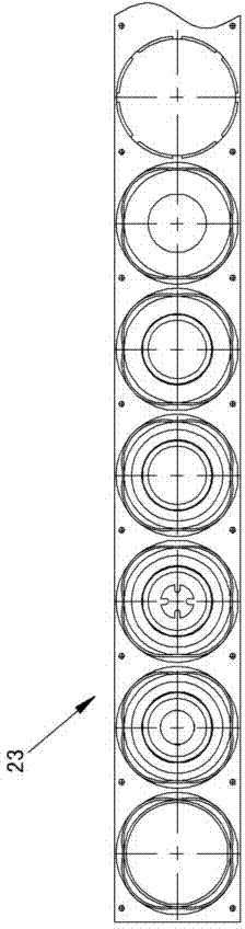 Filter sealing plate continuous punch forming die and feed mechanism