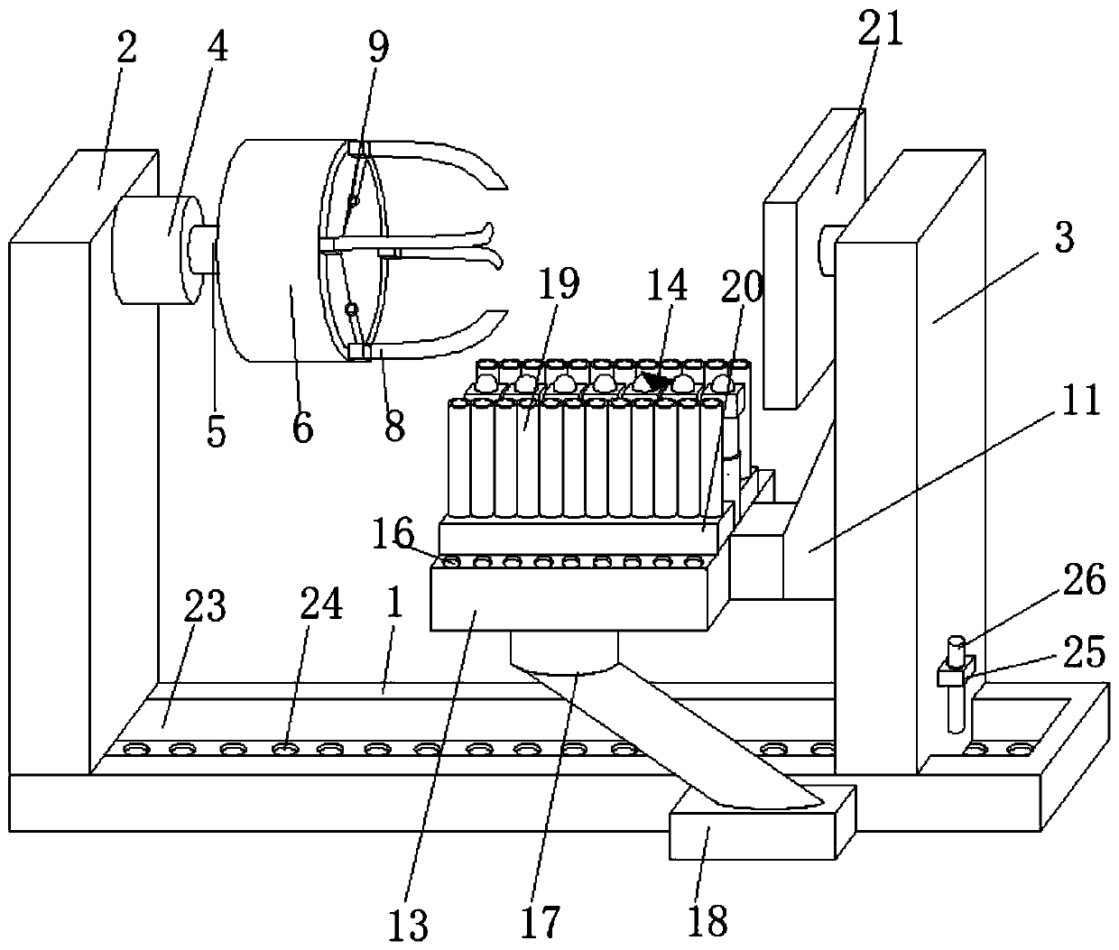 Automobile metal pipe mold smoothening and grinding device