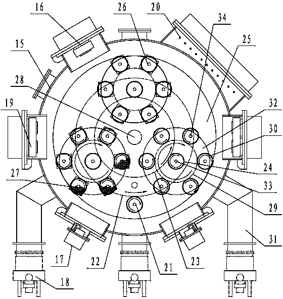 Mixed film coating equipment for neodymium iron boron rare-earth permanent magnet components and manufacturing method thereof