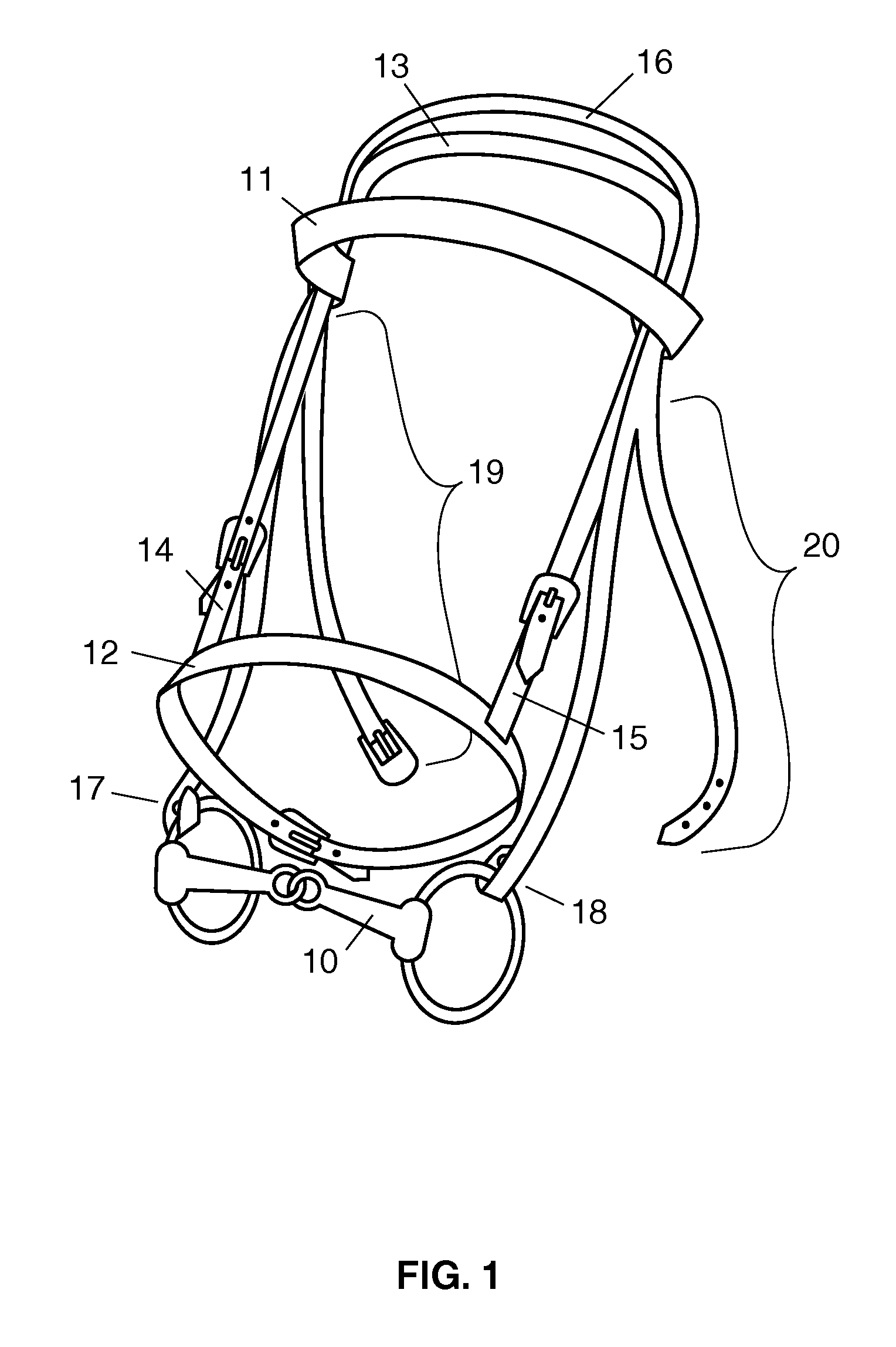 Contoured construction for improved fit in horse bridles