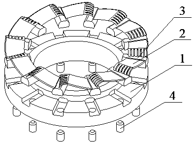 Foil end face gas film sealing structure with enhanced radial flow-induced opening