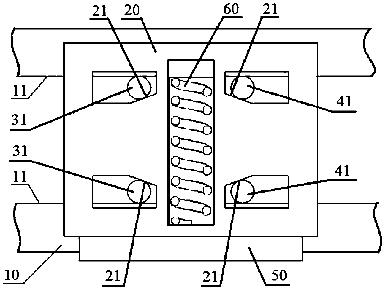 Sliding block locking device and push-pull assembly adopting same