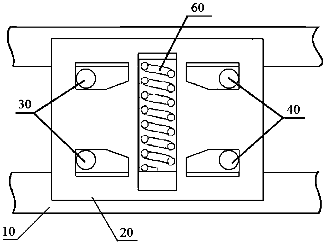 Sliding block locking device and push-pull assembly adopting same