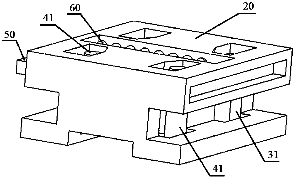 Sliding block locking device and push-pull assembly adopting same