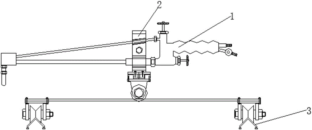 Manual all-directional cutting sizing device for steel plate