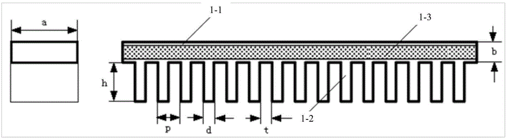 Comb line slow wave structure working on high-order pass band