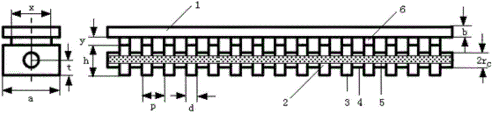 Comb line slow wave structure working on high-order pass band