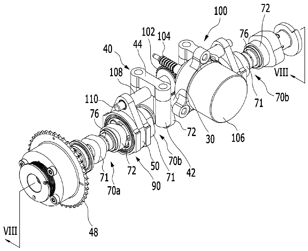 Continuously variable valve duration device and associated engine