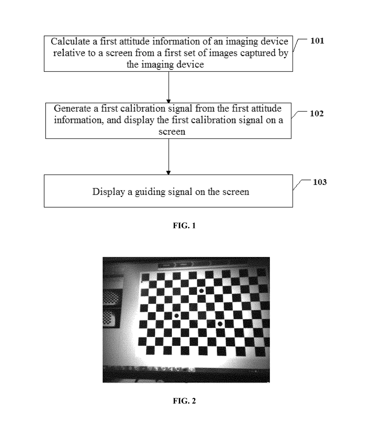 Method for calibrating an imaging device and an imaging device