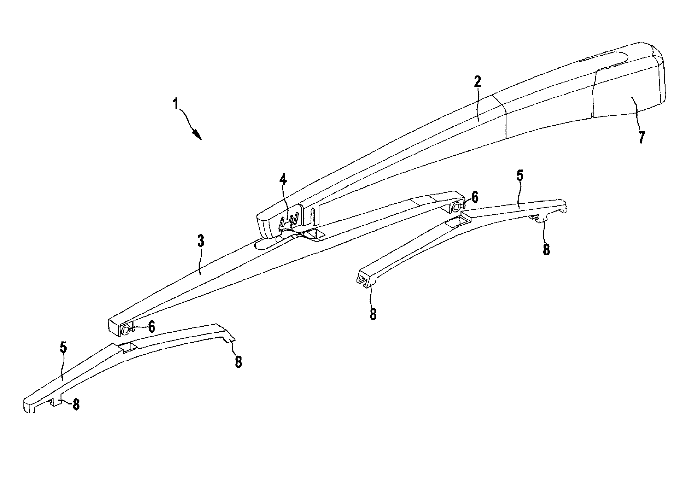 Multi-component wiper arm