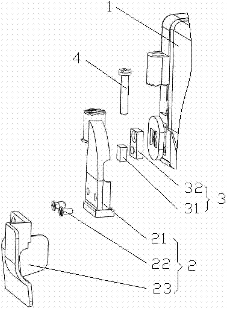 Overedger shield safety switch structure and overedger shield safety protecting method