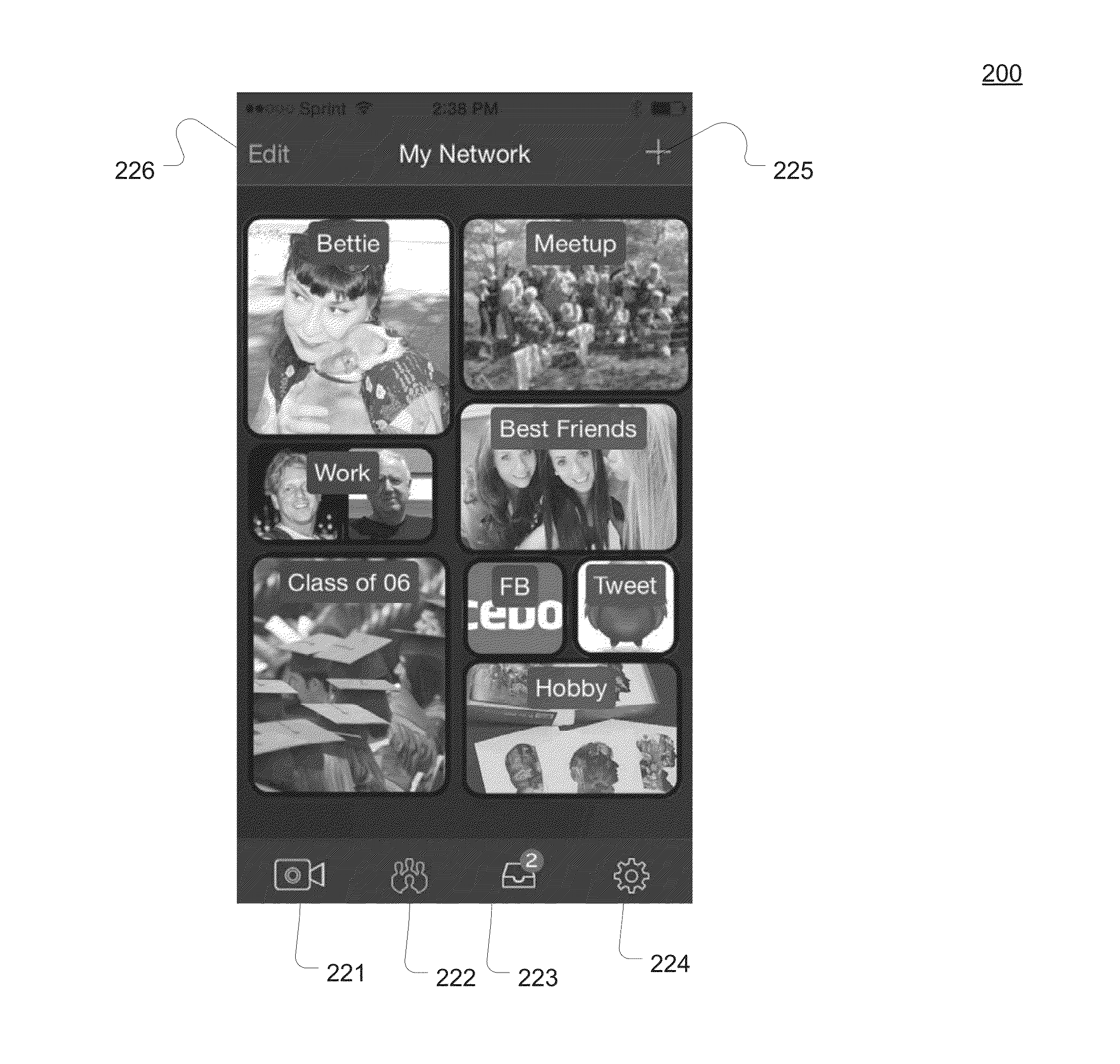 Integrated video capturing and sharing application on handheld device