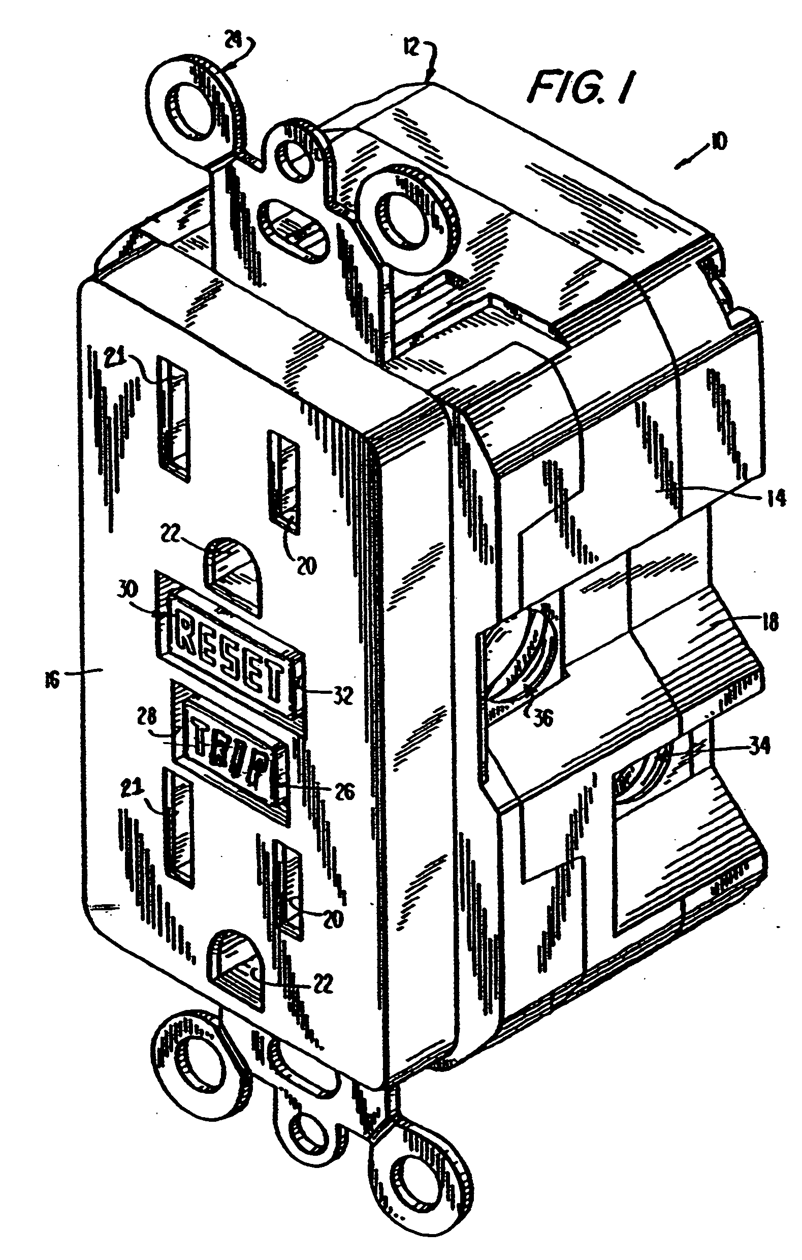 Circuit interrupting device with single throw, double mode button for test-reset function