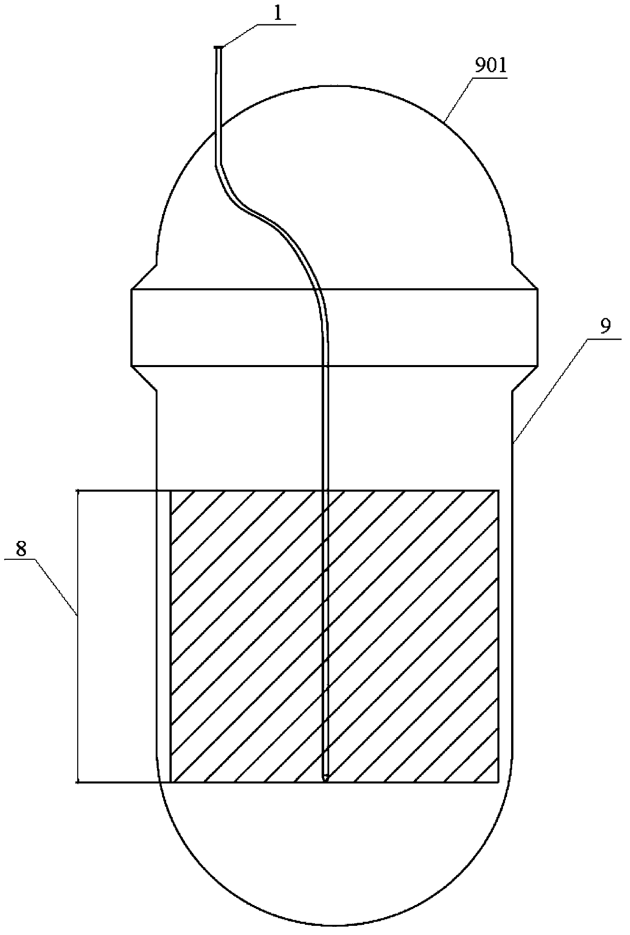 Detection apparatus for neutron flux and temperature of reactor core