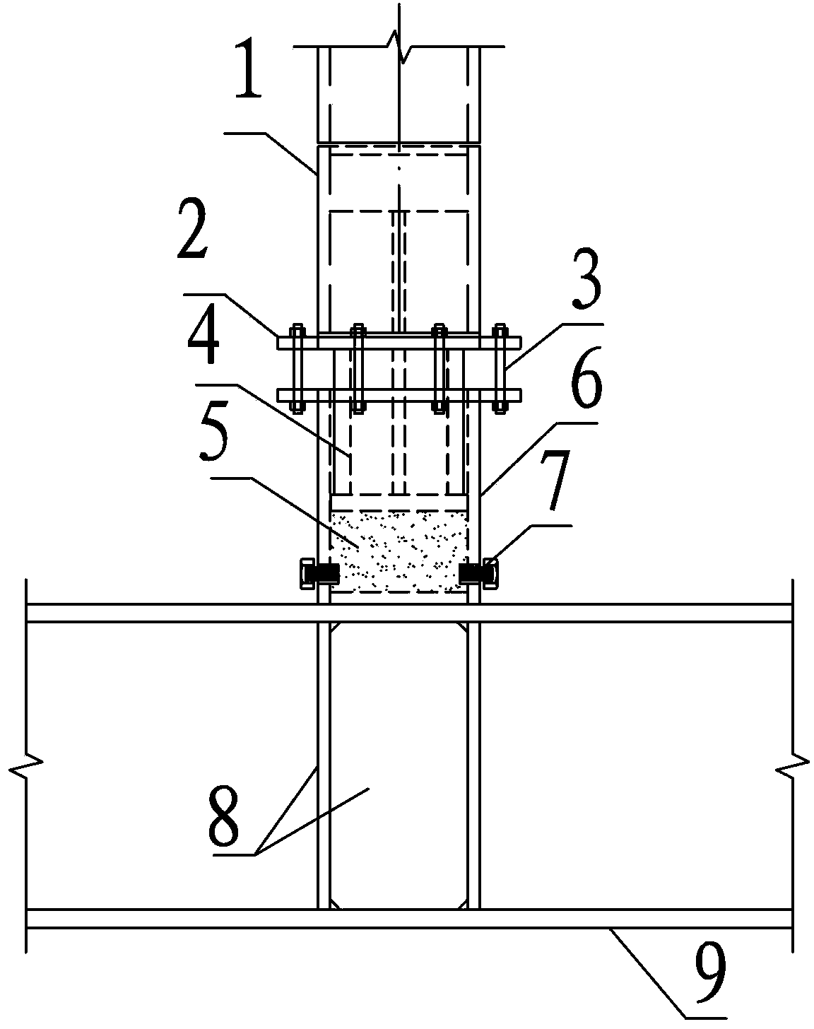 Method and equipment for sequentially constructing ultra-long hanging posts