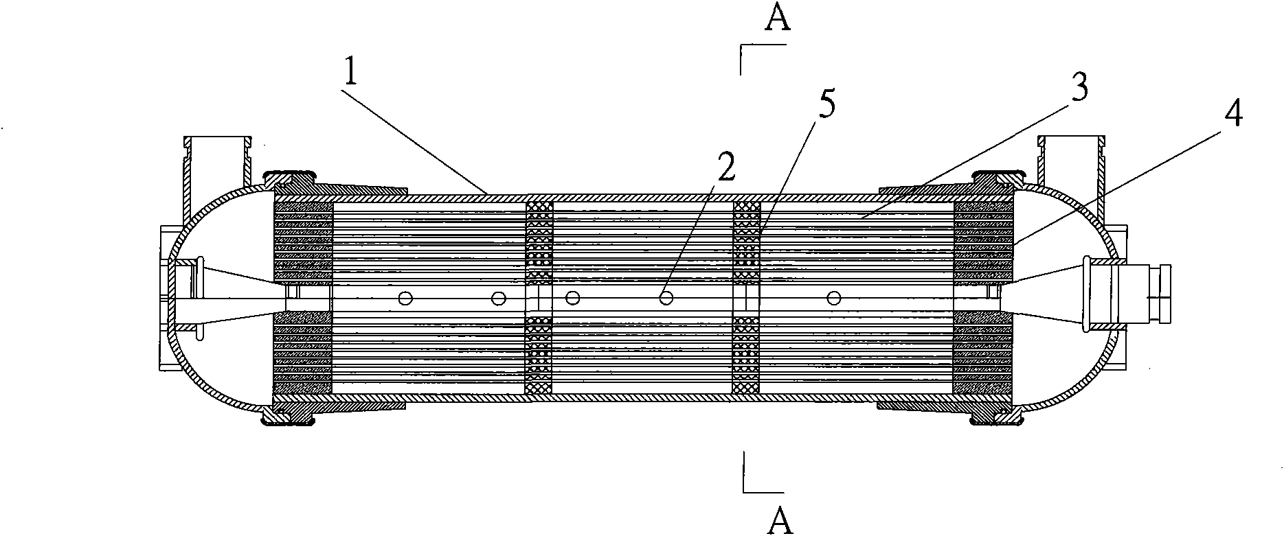 Hollow fiber ultra-filtration film component with crisscross separating film