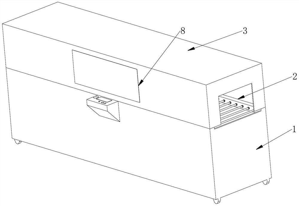 Thermal shrinkage furnace for emulsion bottle packing box