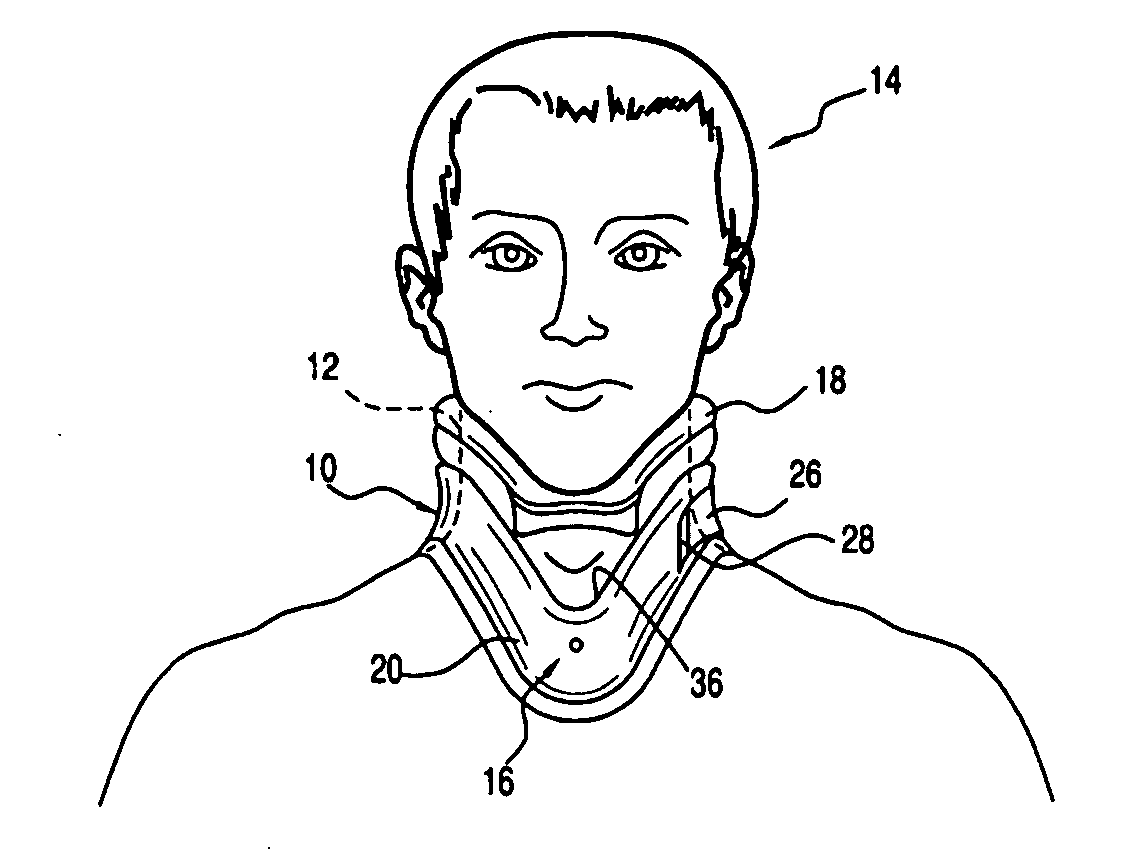 Cervical Immobilization Collar with Arterial Cooling Elements