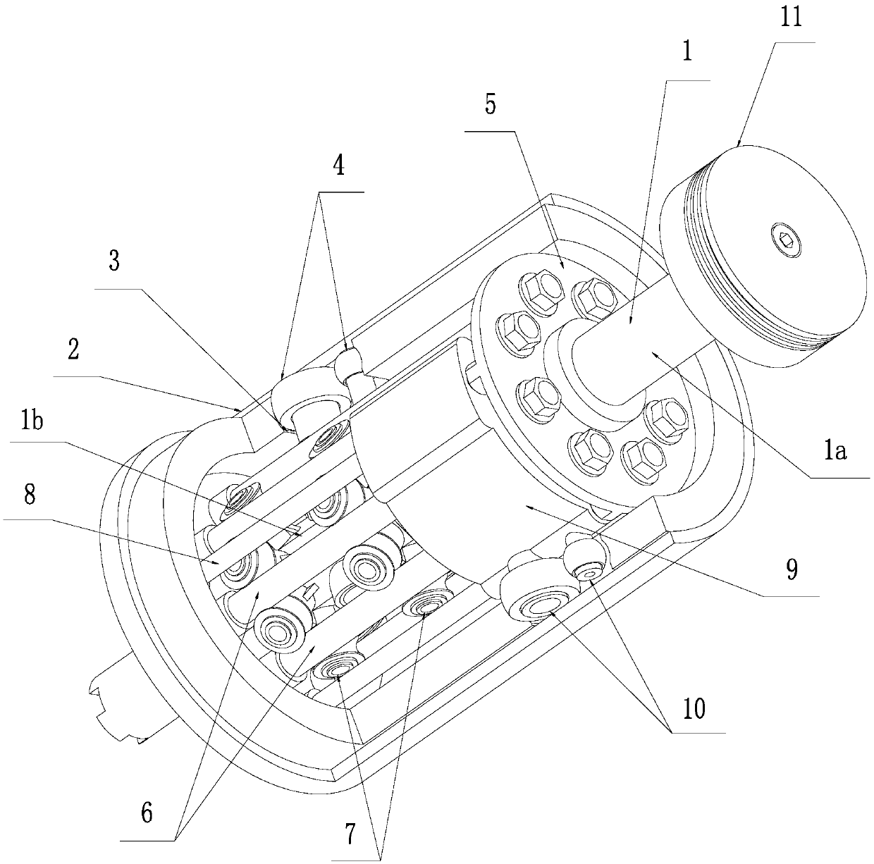 Engine efficient axial rotation driving mechanism