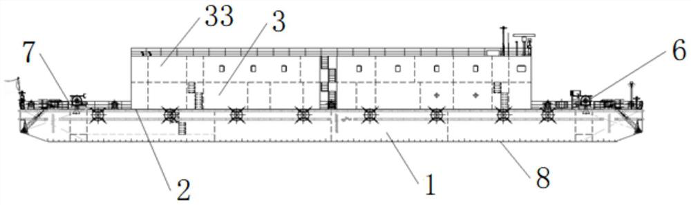 Hull and barge