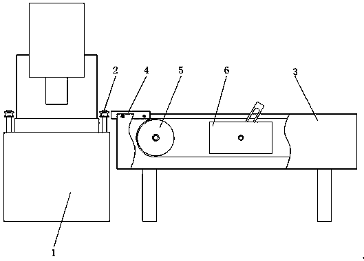 Stamping device for casting machining