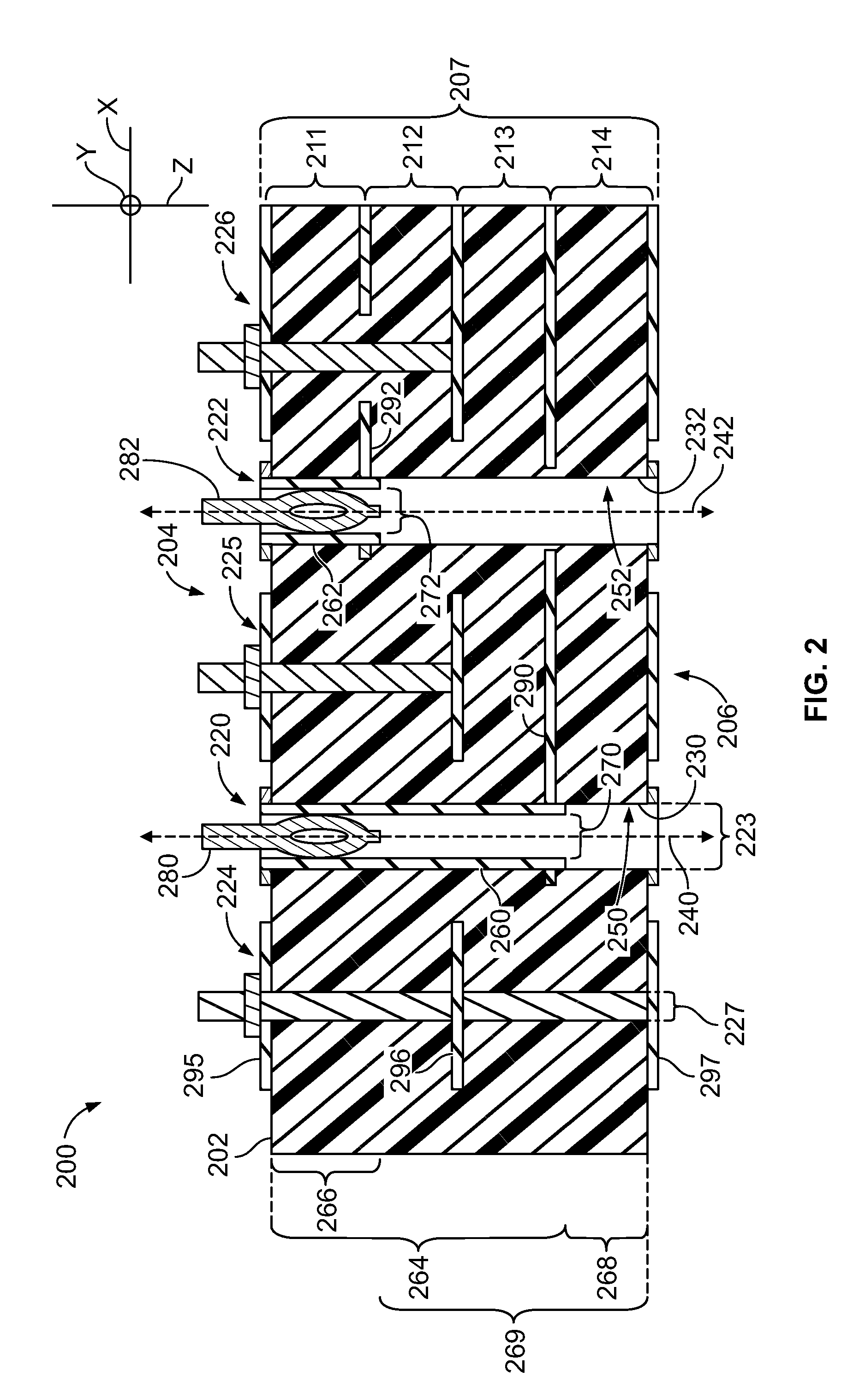 Circuit board having plated thru-holes and ground columns