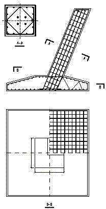 Construction method of inclined column type corrosion resistant foundation for power line in salt lake area