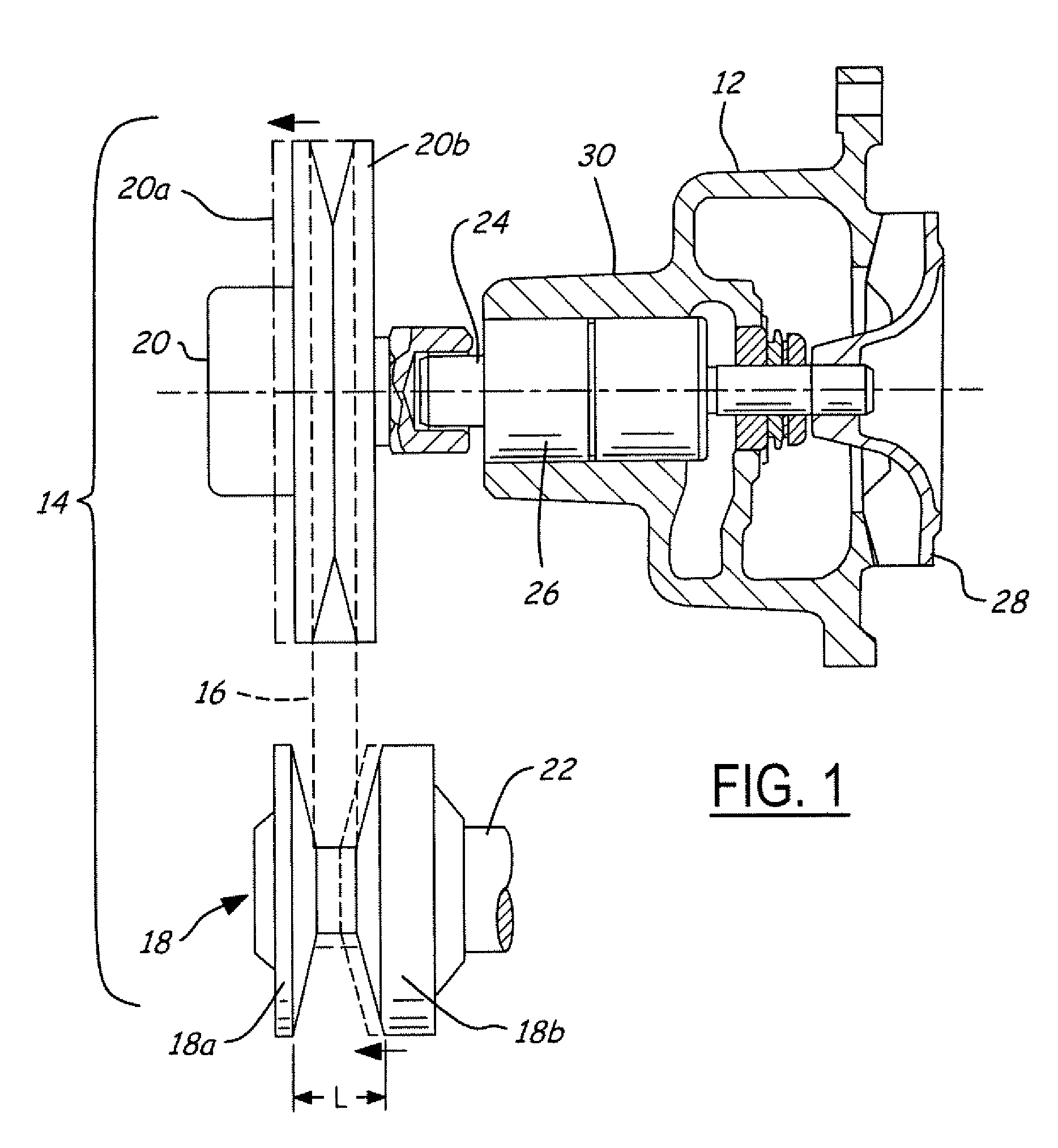 Variable input speed to water pump