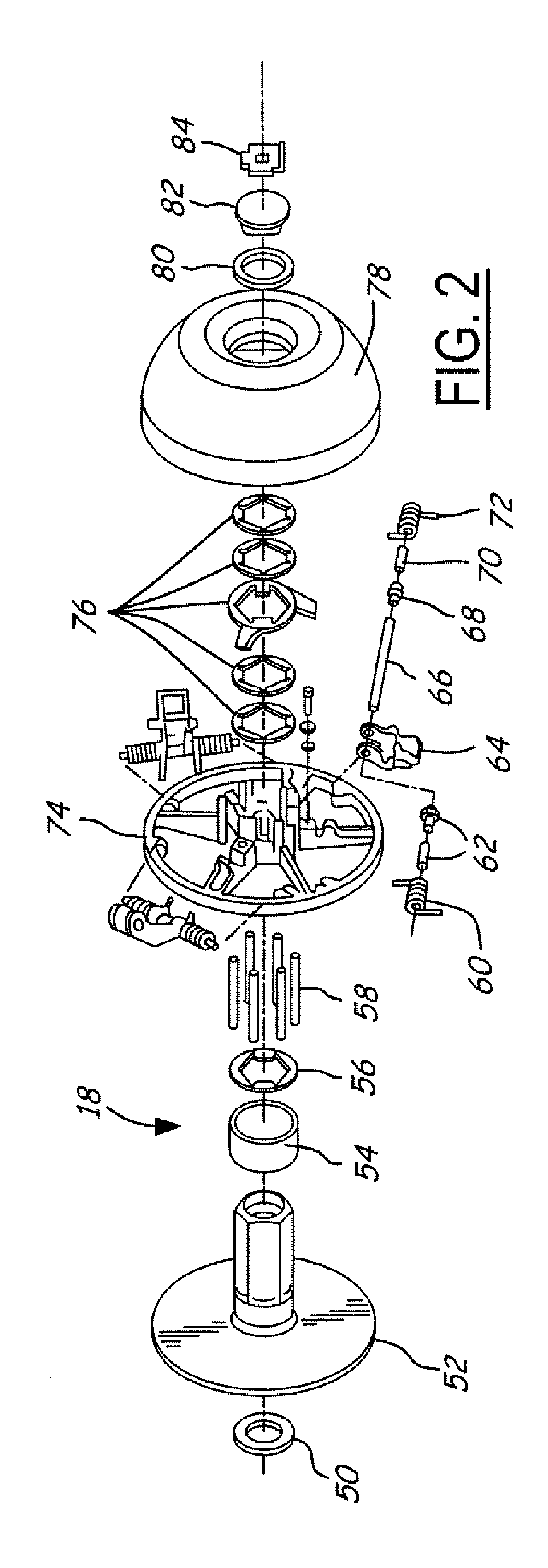 Variable input speed to water pump