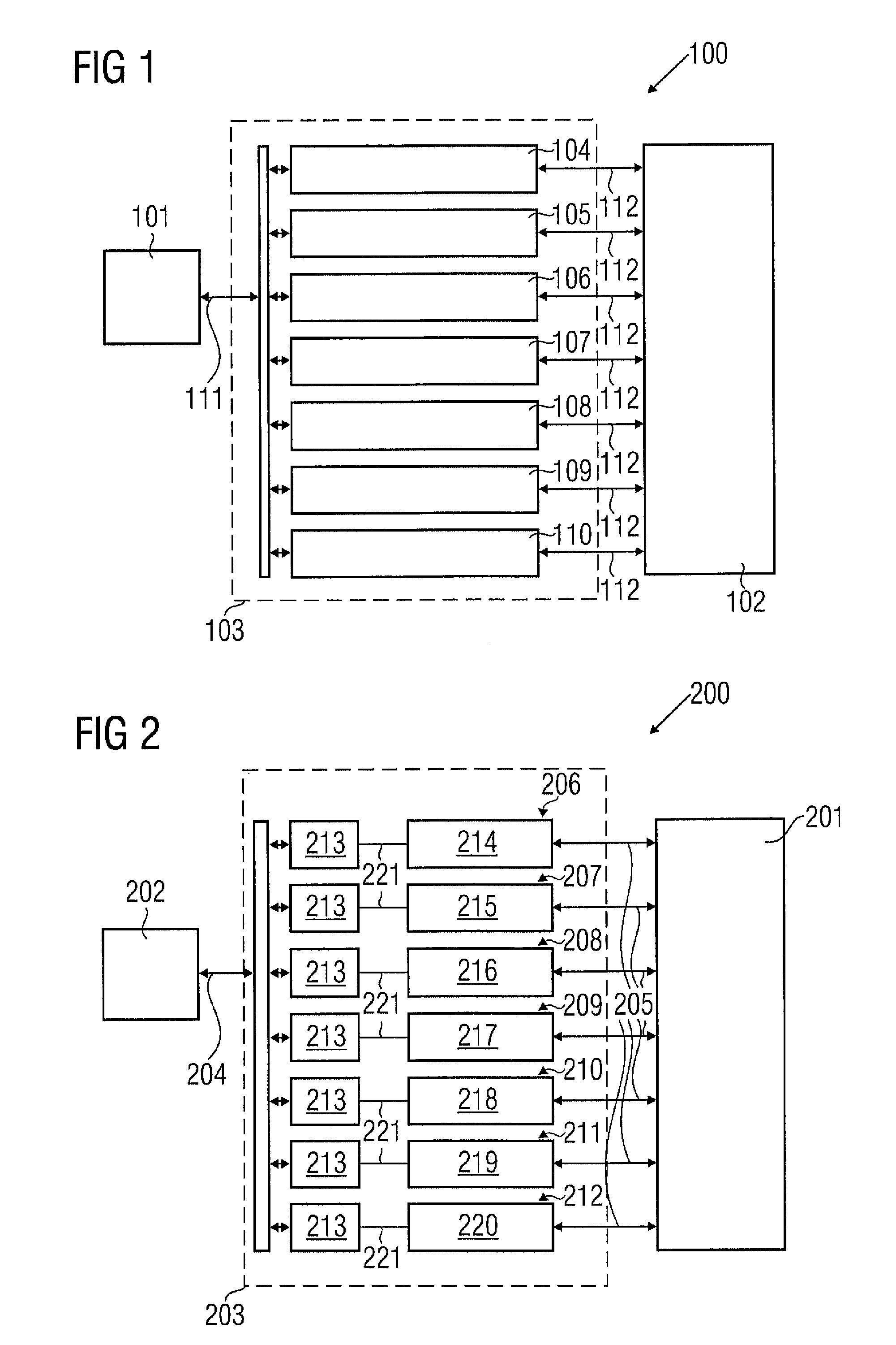 Test module with blocks of universal and specific resources