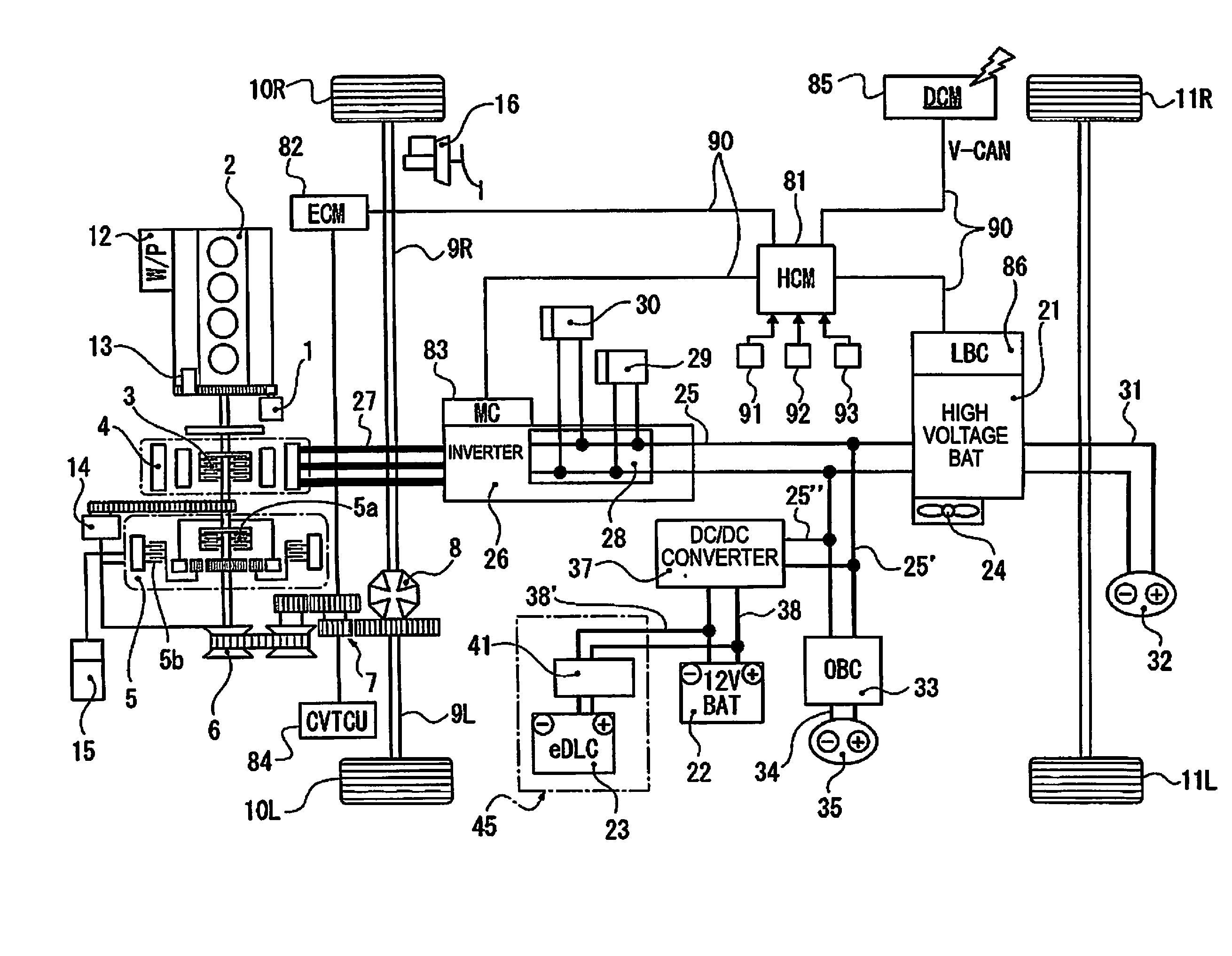 Control system for a plug-in hybrid vehicle