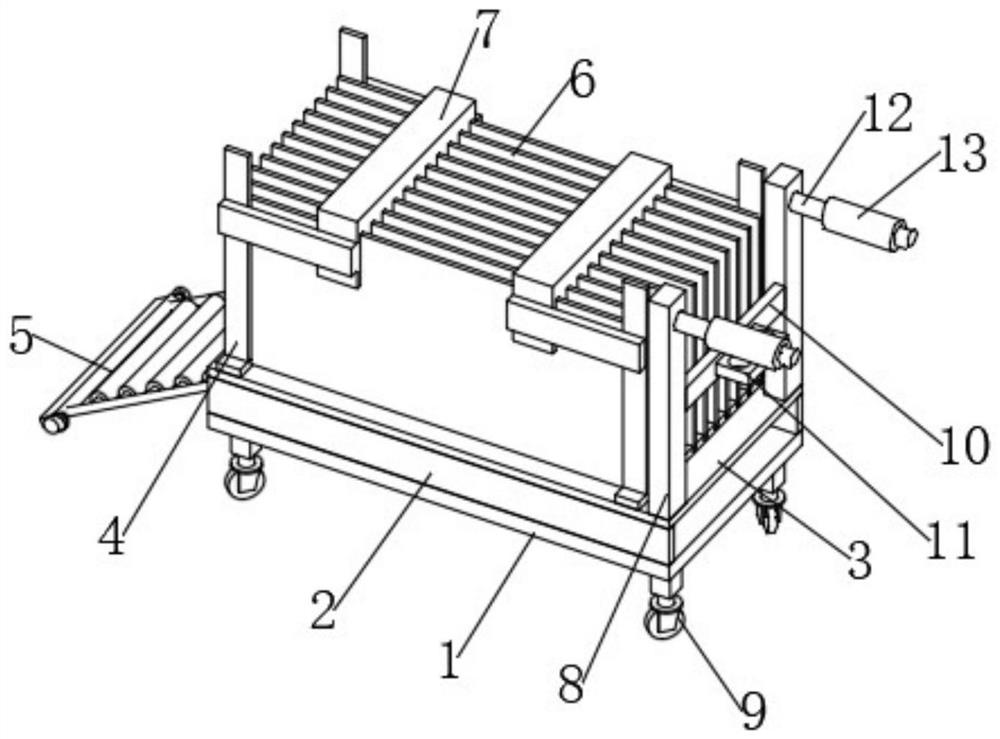 Transportation structure for rock wool board processing