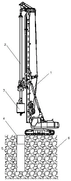 Special stratum spin-digging pile hole-forming construction method